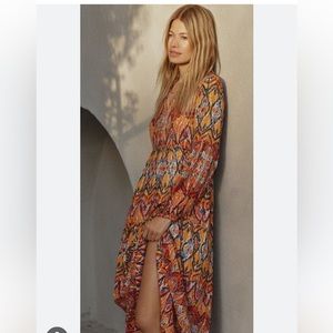 NWT Anthropologie Maeve Tamarind Tiered Maxi Dress